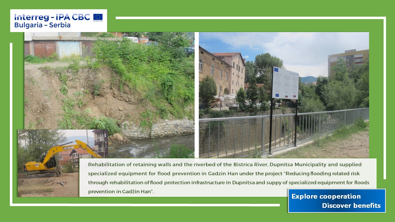 Rehabilitation of retaining walls and the riverbed of the Bistrica River